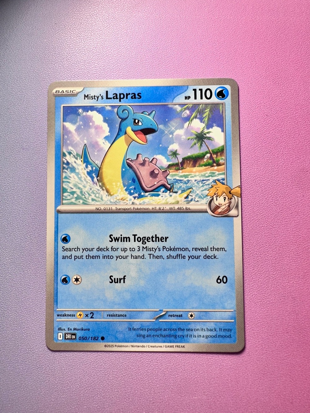 misty’s lapras - 050/182 (common) — pokemon: destined rivals